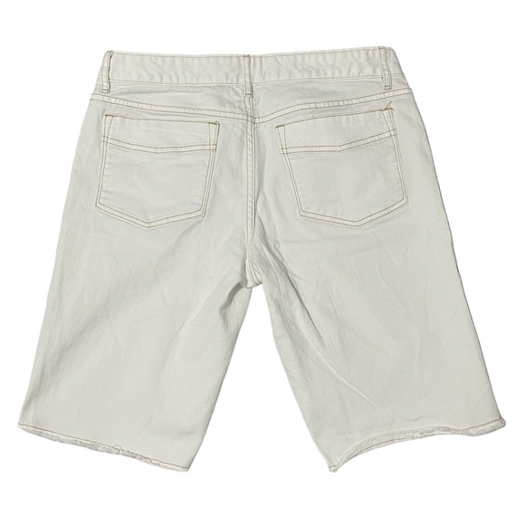 Gap Jeans Bermuda Shorts Mid Rise White Denim Women Size 6 - Picture 2 of 5